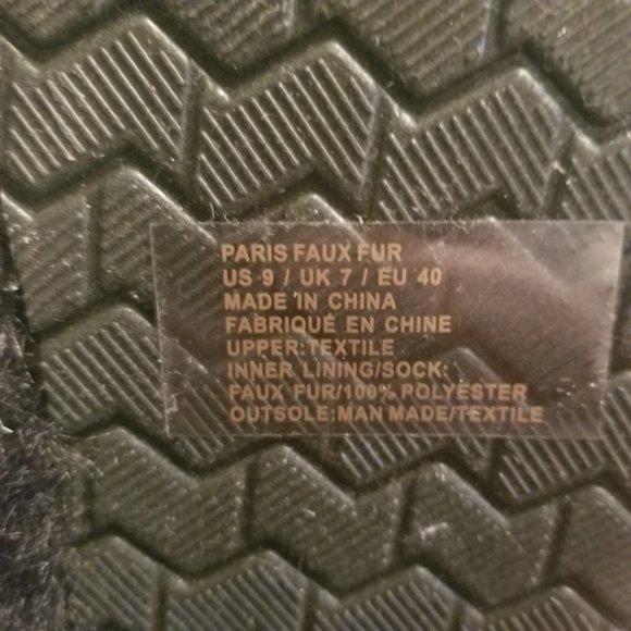 NWT | JustFab | Paris Faux Fur Fuzzie | Jet Black | Size: 9 - Picture 13 of 16